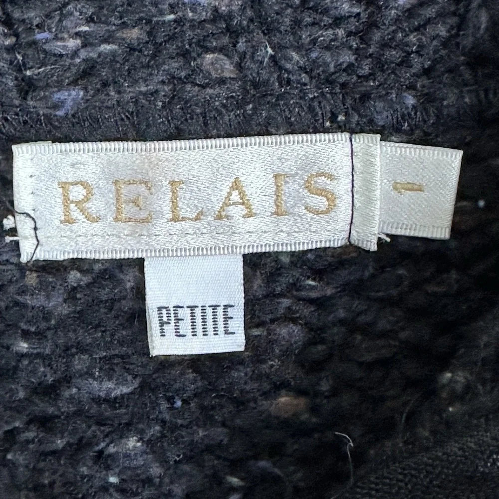 Relais Petite Vintage Fair Isle Knit Sweater Women S 1/2 Zip Nordic Pullover USA - Picture 5 of 12